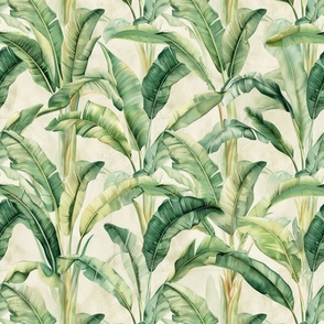 Banana Leaves by kedoki in half drop pattern
