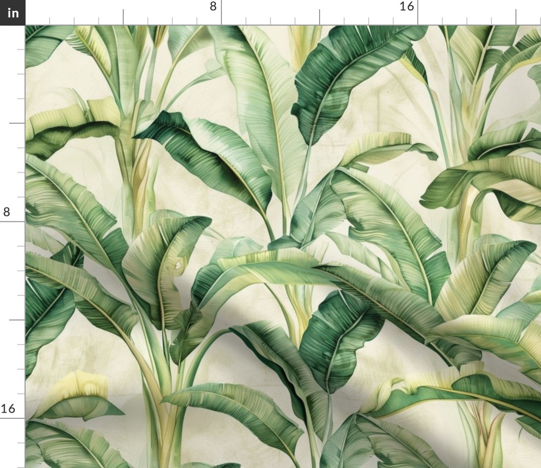 Banana Leaves by kedoki in half drop pattern