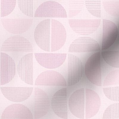 M Pink Circle Stripes 0053 P mid mod geometric abstract baby kid vintage nursery modern