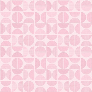 M Pink Circle 0053 L mid mod geometric abstract baby kid vintage nursery modern