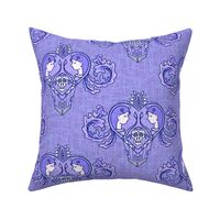 Eternal lovers in purple damask 