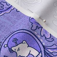 Eternal lovers in purple damask 