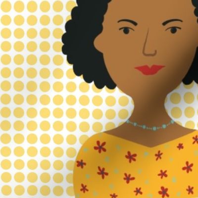 Unique women - yellow single dots