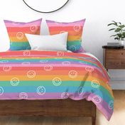 Happy Rainbow Smiley Faces - large scale