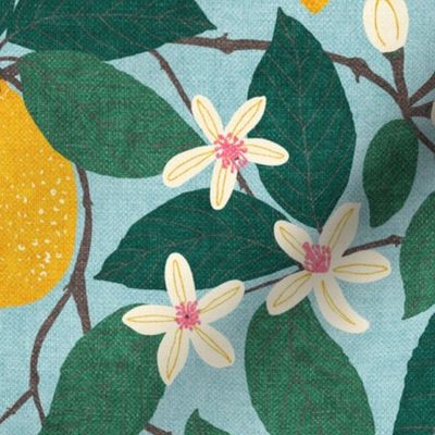 {Textured} Lemon Tree - Sky Blue (XL)