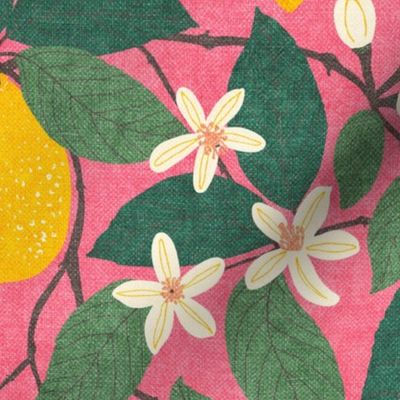 {Textured} Lemon Tree - Hot Pink (XL)