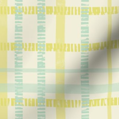 Modern Fresh checker | Lemon yellow and mint green