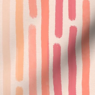 Colorful Gradient Brush Strokes Stripes | Peach and Beige