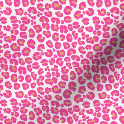 Hot Pink Gold Leopard Pattern