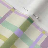 Pastel modern  plaid | Light pastel colors | modern 70s checks fun blender