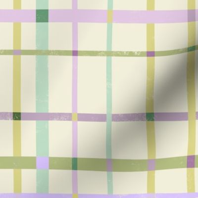 Pastel modern  plaid | Light pastel colors | modern 70s checks fun blender