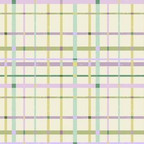 Pastel modern  plaid | Light pastel colors | modern 70s checks fun blender