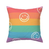 Happy Rainbow Smiley Faces - medium scale