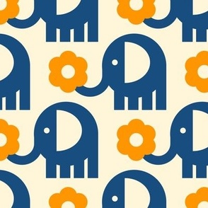 3131 C Medium - cute retro elephants