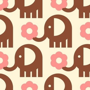 3131 E Medium - cute retro elephants