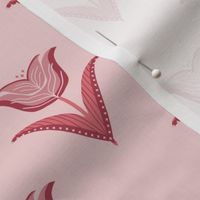 Tulip and stars - pink - small