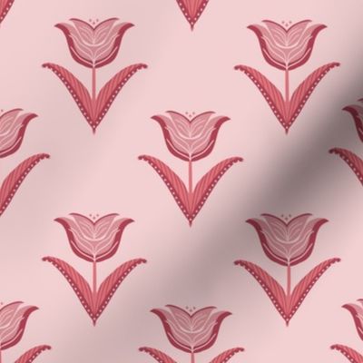 Tulip and stars - pink - small