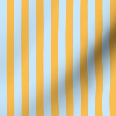 Dandelion yellow and pale aqua_0.5 inch stripes