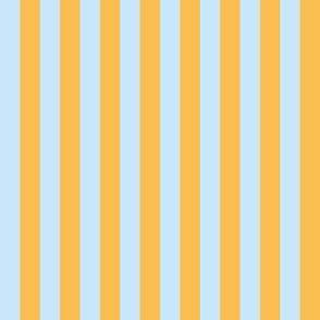 Dandelion yellow and pale aqua_0.5 inch stripes