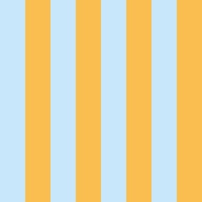 Dandelion yellow and pale aqua_1 inch stripes