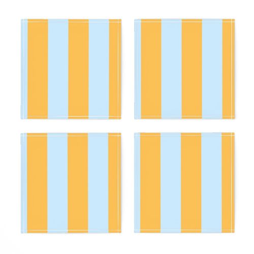 Dandelion yellow and pale aqua_2 inch stripes