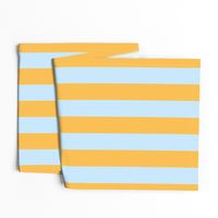 Dandelion yellow and pale aqua_2 inch stripes