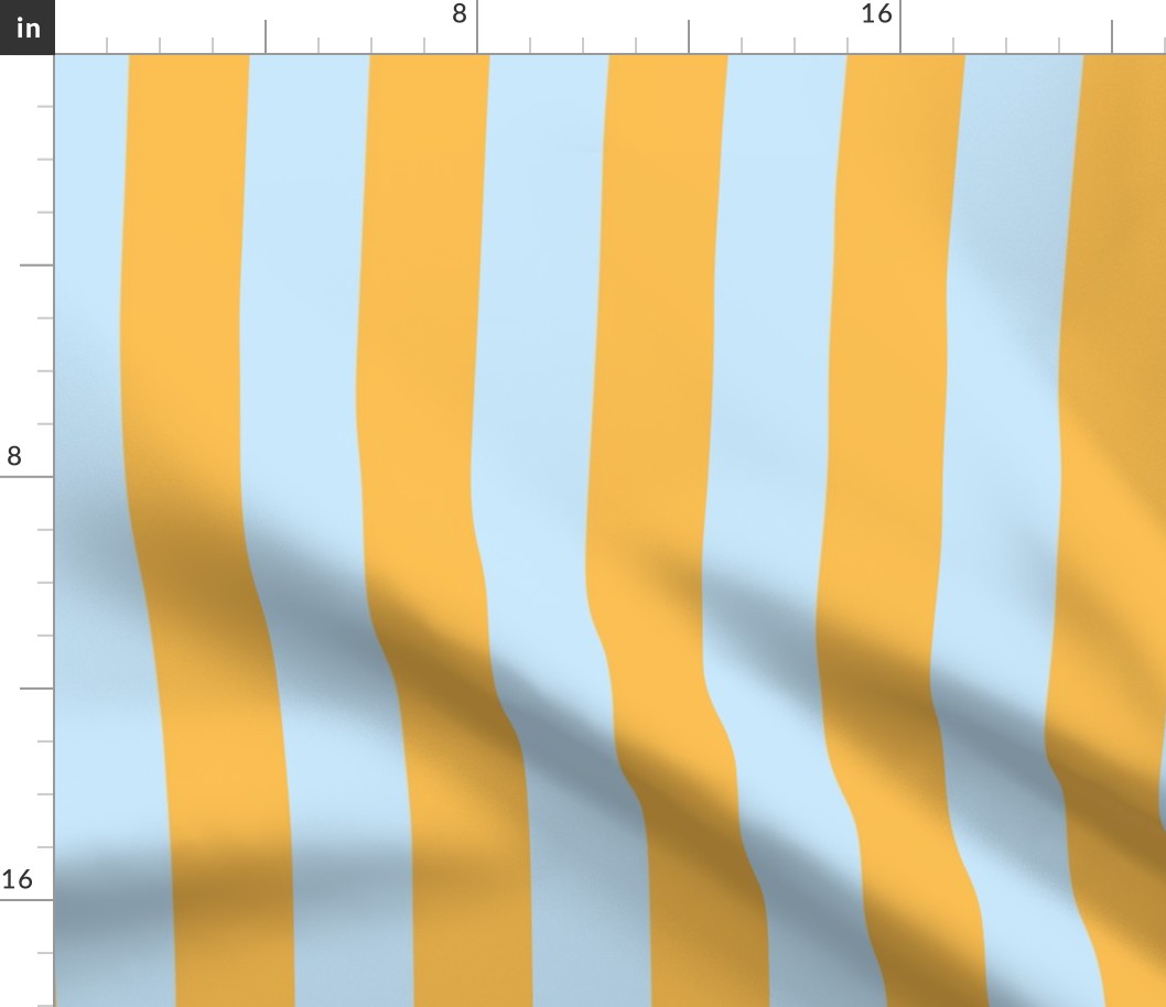 Dandelion yellow and pale aqua_2 inch stripes