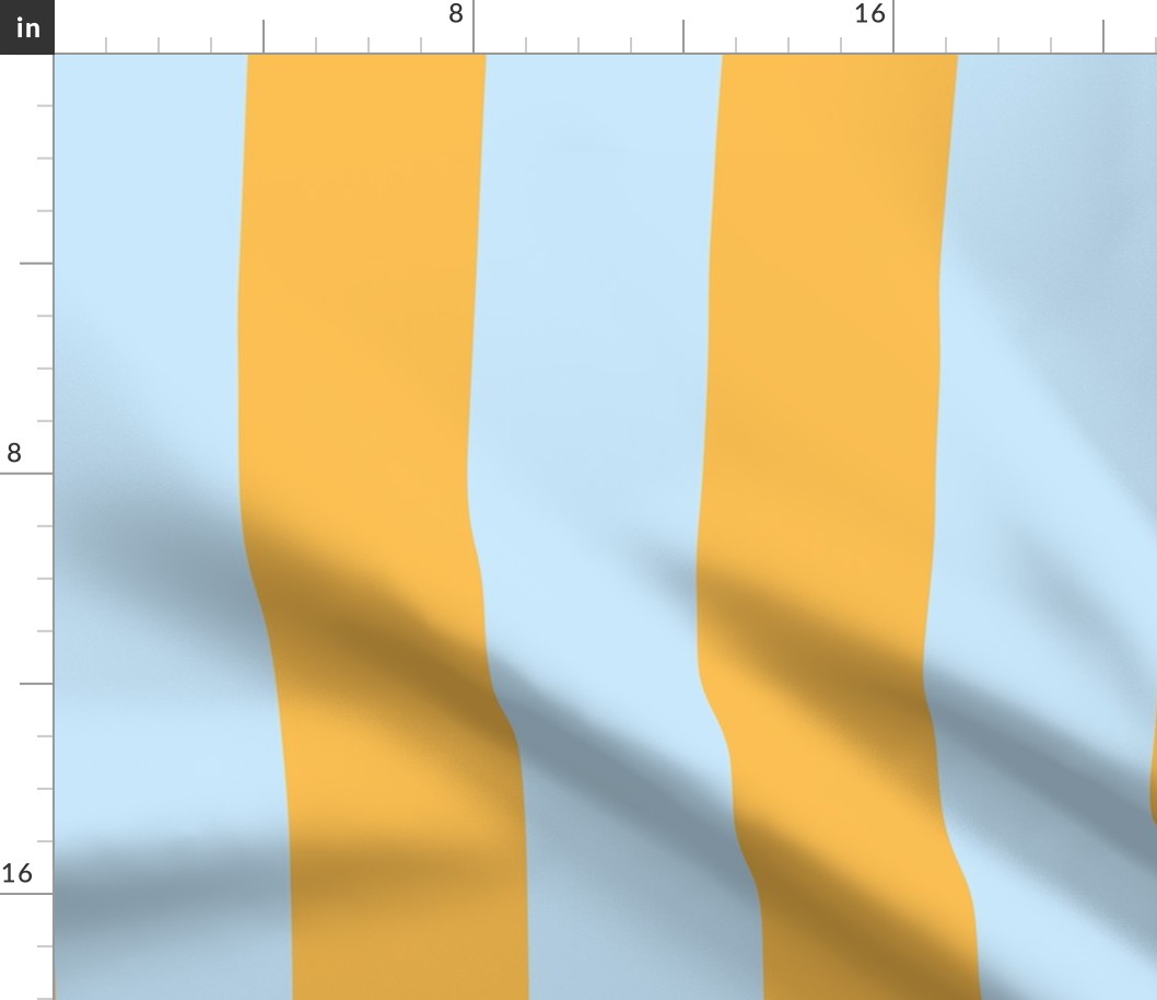 Dandelion yellow and pale aqua_4 inch stripes