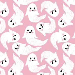 Pink cute ghost, halloween, spooky (Small scale)