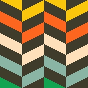 Happy-kitschy-bold-fun-vintage-chevron-zigzag-green-blue-beige-orange-yellow-brown-XL-jumbo