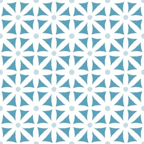 ( M ) cornflower blue flowers tiles