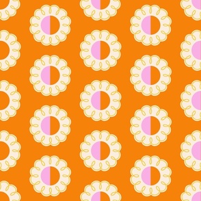 Mod Loop Flowers - Orange LG