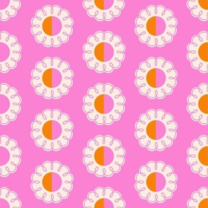 Mod Loop Flowers - Bright-Pink LG