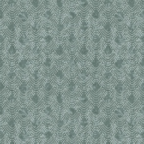 Fossilized Ferns Textured  and Tonal Scallop/Green Slate