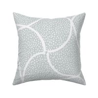 Dotted Half Arches White on Soft Grey