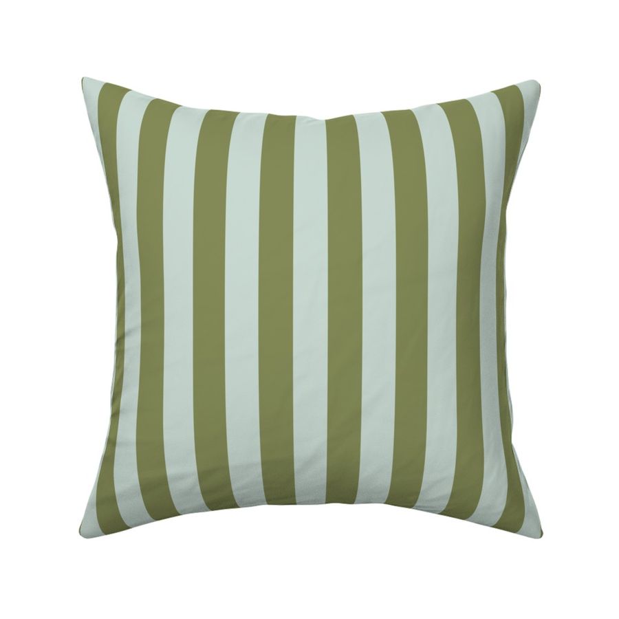 Olive and sea green_1 inch stripes