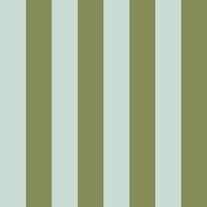 Olive and sea green_1 inch stripes