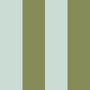 Olive and sea green_2 inch stripes