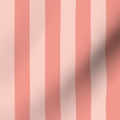 Peach pink_1 inch stripes