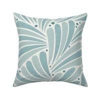  fireworks shapes - abstract leaves - bicolor faded blue (large scale)