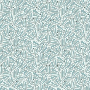  fireworks shapes - abstract leaves - bicolor faded blue (medium scale)