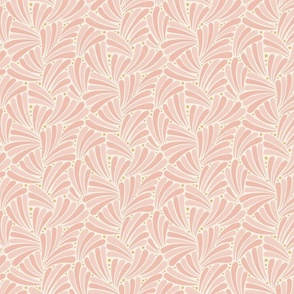  fireworks shapes - abstract leaves - dusty pink / gold (small scale)