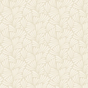  fireworks shapes - abstract leaves - beige / cream (small scale)