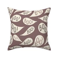 Dark-chocolate-brown-and-medium-brown-boo-in-retro-beige-speech-bubbles-XL-jumbo