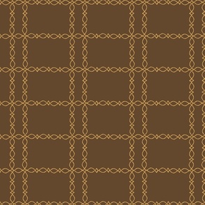Crisscross Luxe, medium scale, brown
