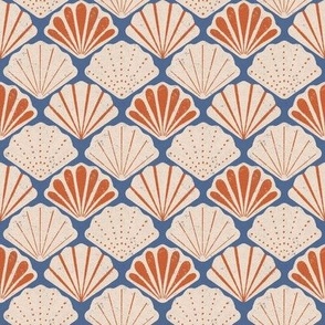 Seashell Stripes - Blue 4in