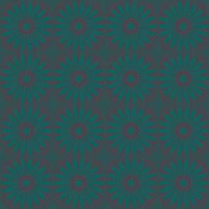 Cupric Windmill Wheel - Maroons and Teal