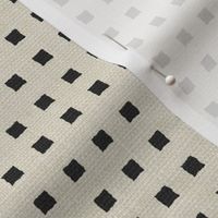 Small Checker Beige on Charcoal
