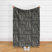 Large Textured Square Checkerboard Benjamin Moore _Black 313132 _Revere Pewter Gray CCC7B9 Subtle Modern Abstract Geometric