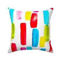Color Party-Bright Watercolor Marks on White-Large Scale